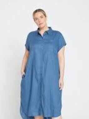 Universal Standard Dune Linen Dress, M